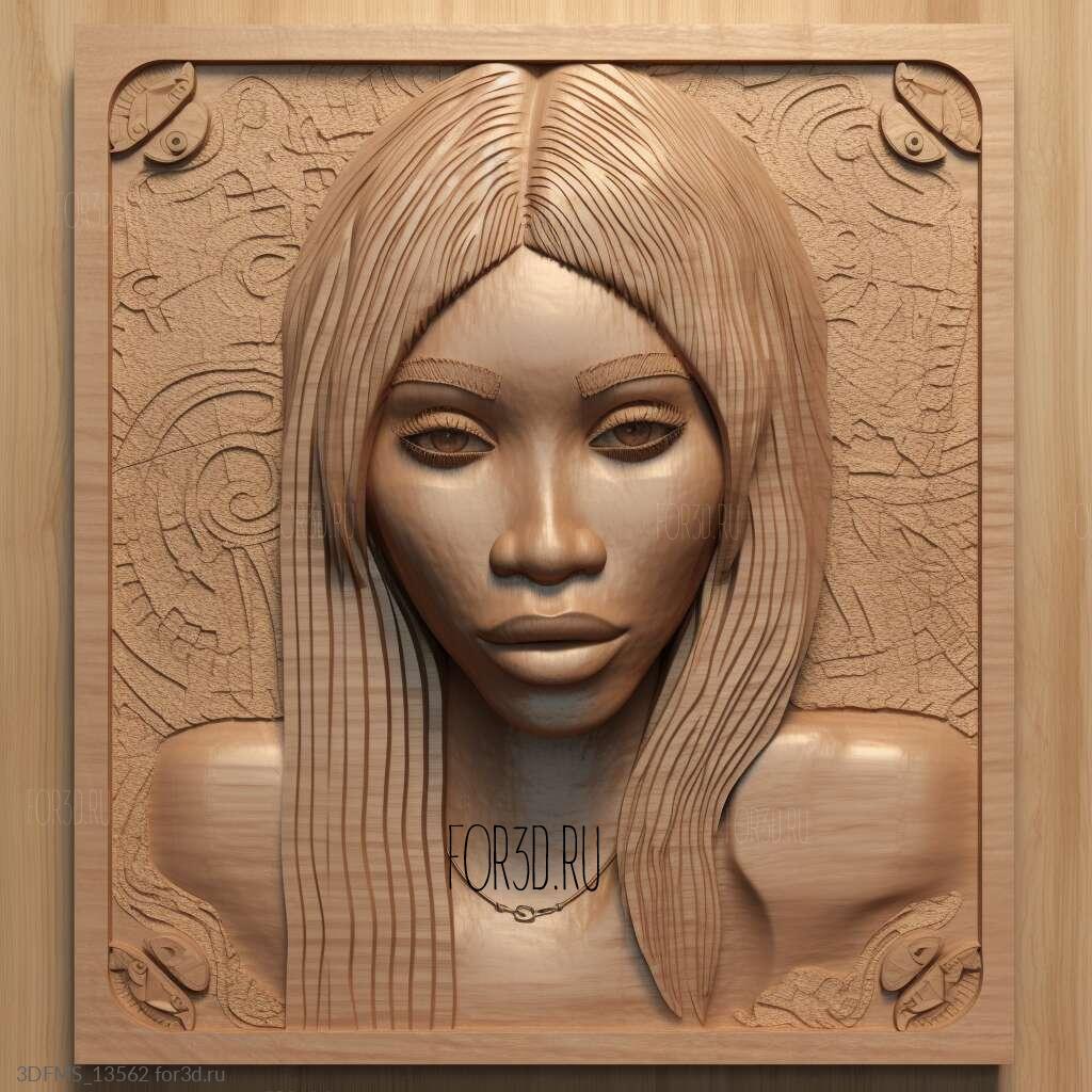 Nicki Minaj 3 | 3d stl model for CNC